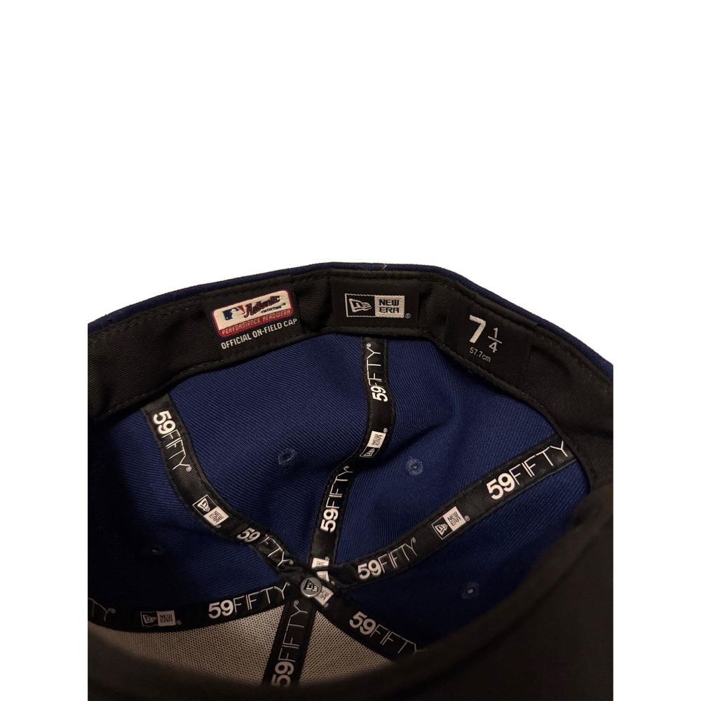 New Era Fitted Cap 59FIFTY Size 7 1/4 Navy LA Dodgers‎ Official MLB Fanwear - Picture 3 of 3